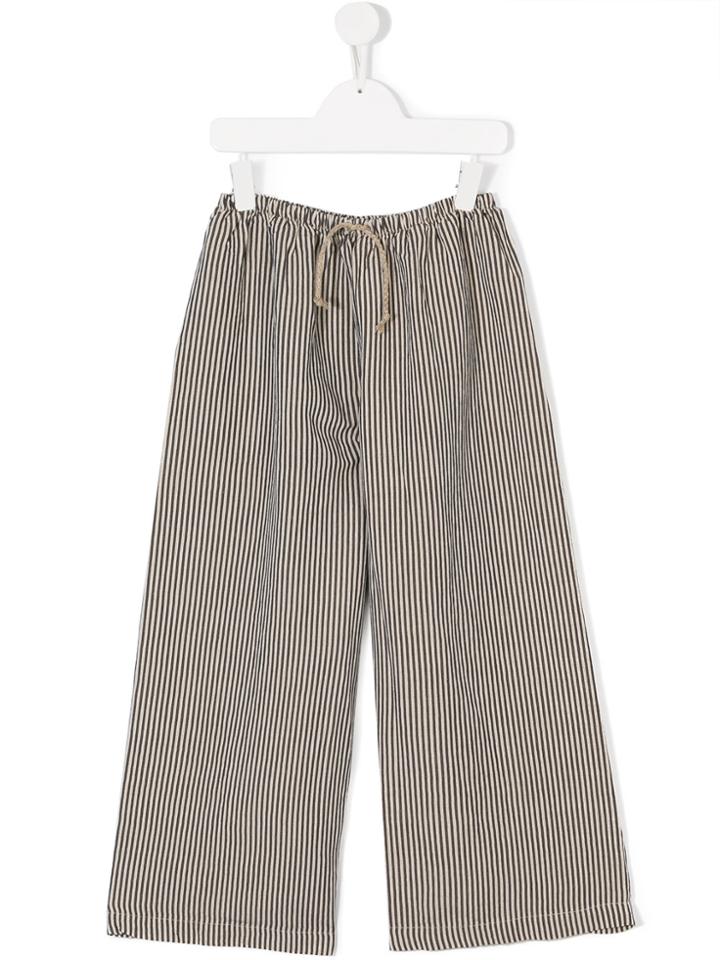 Essence Kids Wide-leg Striped Trousers - Nude & Neutrals