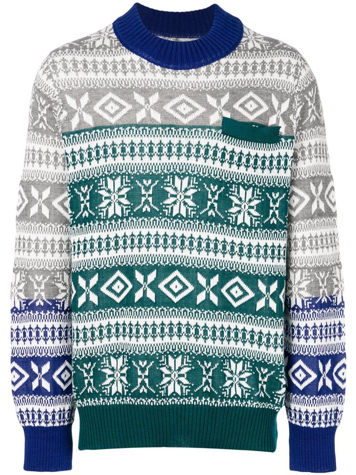 Sacai Patterned Jumper - Multicolour