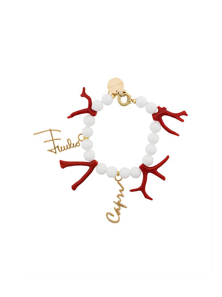 Emilio Pucci Beaded Charm Bracelet - White