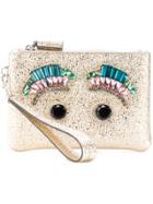 Anya Hindmarch Embellished 'eyes' Clutch - Metallic
