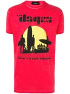 Dsquared2 Surfer Sunset T-shirt, Men's, Size: Small, Red, Cotton