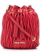 Miu Miu Quilted Bucket Bag - Red