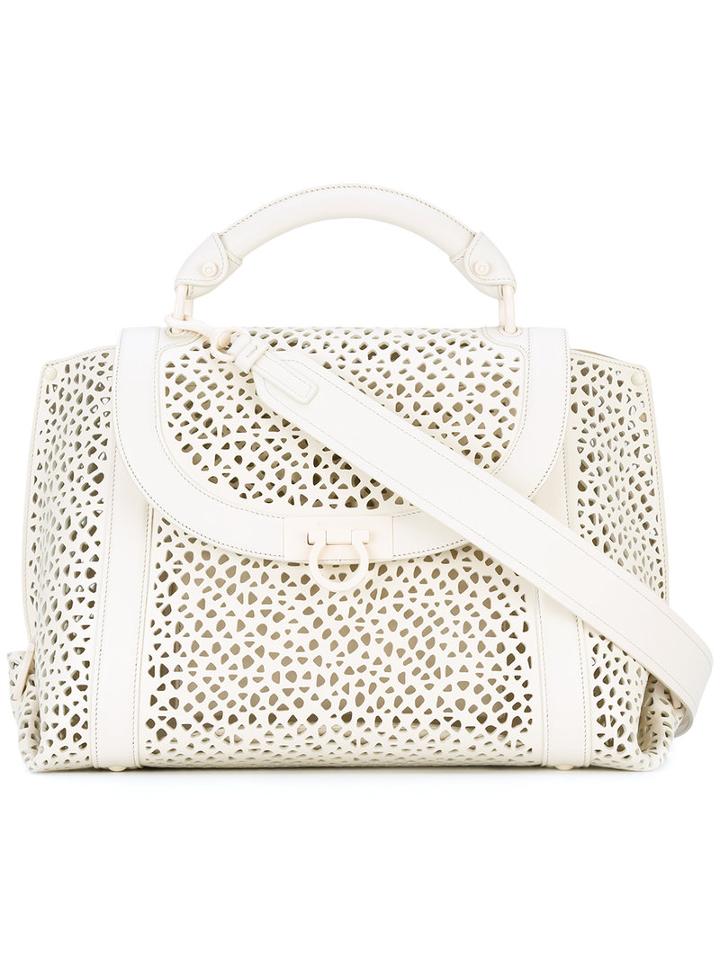 Salvatore Ferragamo - Medium Sofia Bag - Women - Calf Leather - One Size, White, Calf Leather