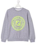 Fendi Kids Teen Ff Logo Sweatshirt - Grey