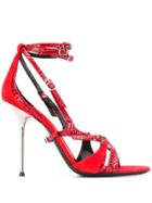 Alexander Wang Strappy Stiletto Sandals - Red
