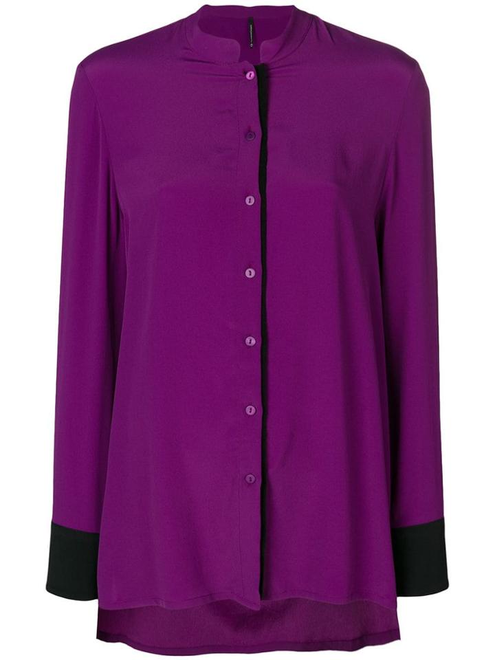 Pierantoniogaspari Asymmetric Colour Block Shirt - Pink & Purple