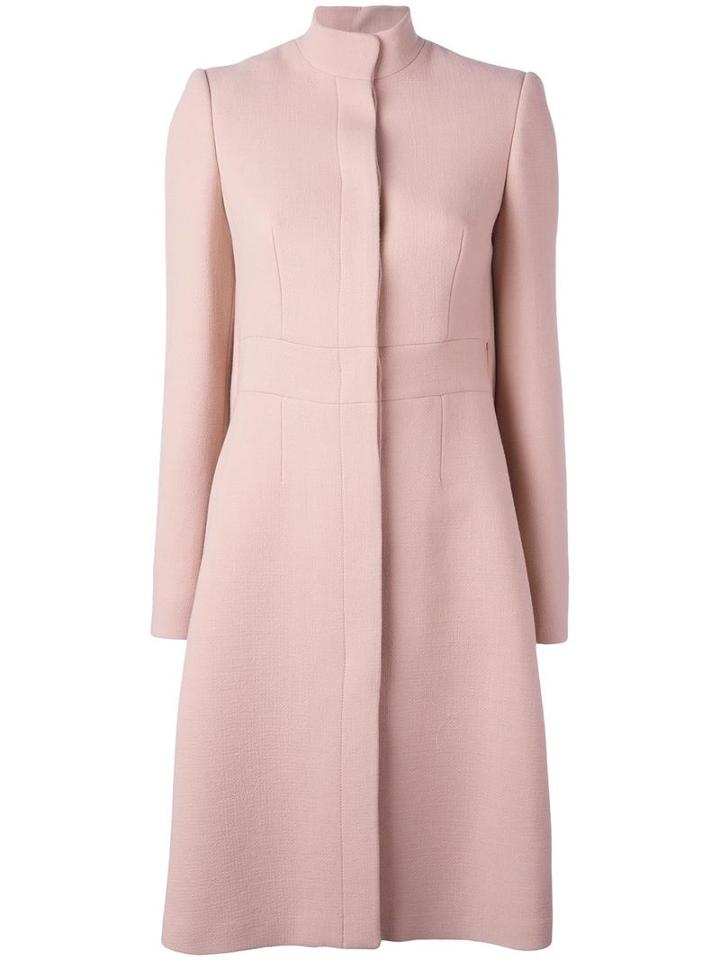 Alexander Mcqueen A-line Coat, Women's, Size: 42, Pink/purple, Wool/polyamide/cupro