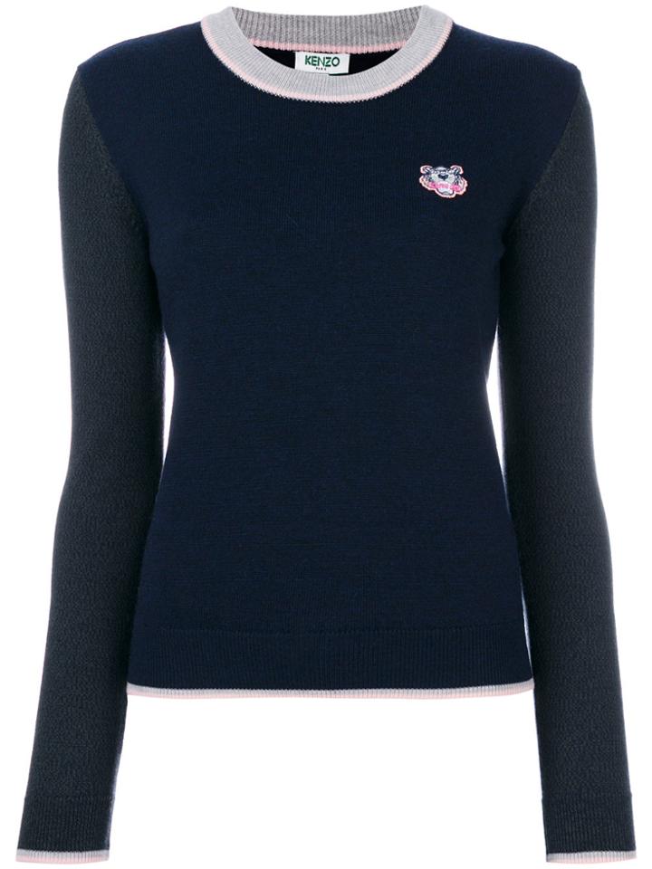Kenzo Logo Patch Sweater - Blue