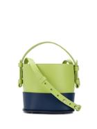 Nico Giani Two Tone Bucket Bag - Green