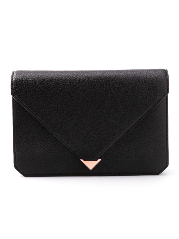 Alexander Wang - 'prisma' Clutch - Women - Leather - One Size, Black, Leather
