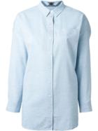 Burberry Brit Button Down Shirt, Women's, Size: L, Blue, Cotton