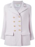 Chanel Vintage Buttoned Short Coat, Women's, Size: 38, Pink/purple