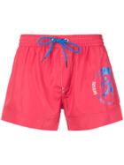 Diesel Drawstring Waist Shorts - Red