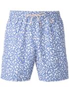 Loro Piana Printed Swimming Shorts, Men's, Size: Xl, Blue, Polyester