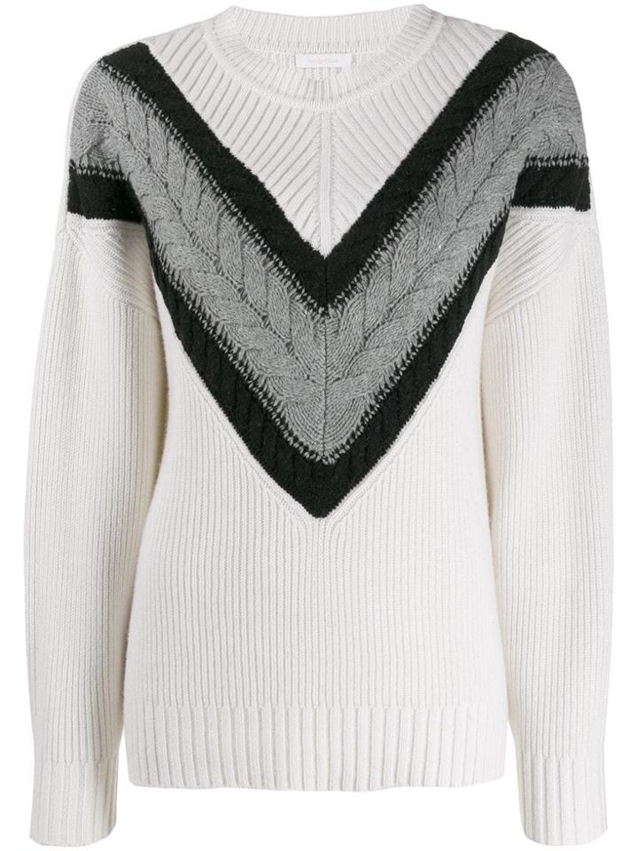 See By Chloé Ribbed Knitted Jumper - White