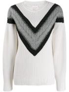 See By Chloé Ribbed Knitted Jumper - White