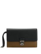 Salvatore Ferragamo Two Tone Clutch - Black