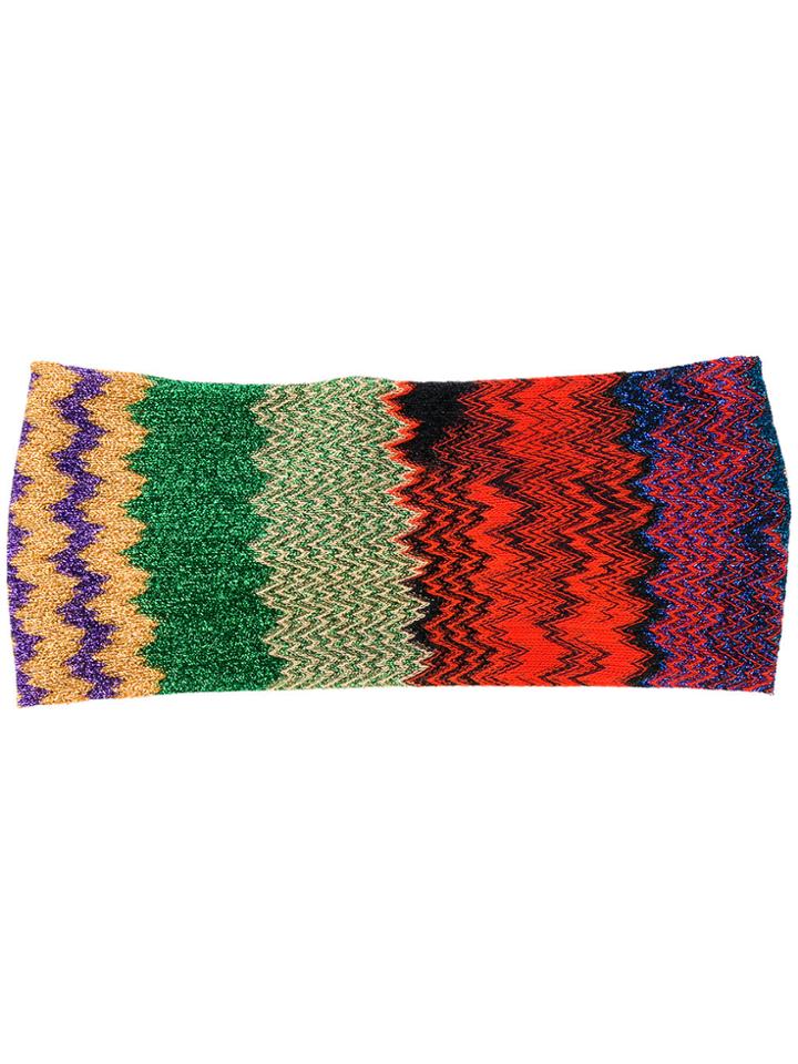 Missoni Zig-zag Knitted Hairband - Multicolour