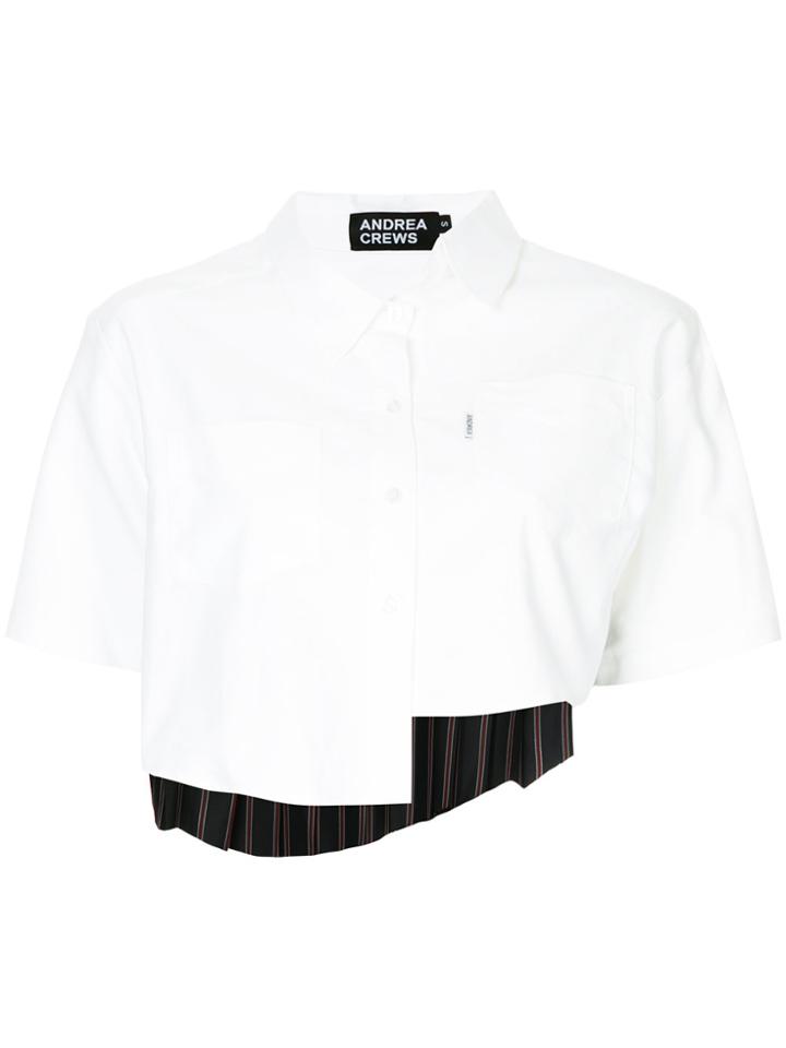 Andrea Crews Asymmetric Button Shirt - White