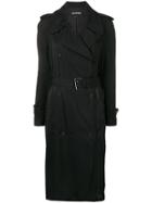 Tom Ford Double Breasted Trench Coat - Black