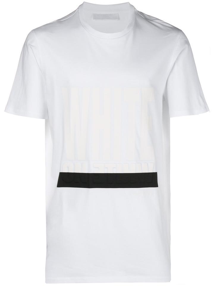 Neil Barrett Slogan Patch T-shirt - White