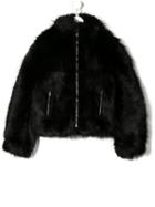 Dsquared2 Kids Teen Faux Fur Jacket - Black