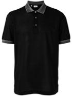 Brioni Collar Detail Polo Shirt, Men's, Size: Xl, Black, Cotton
