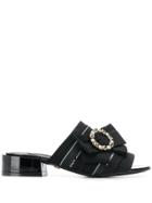 Dolce & Gabbana Open Toe Bow Sandals - Black
