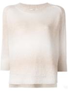 Lamberto Losani Three-quarters Sleeve Jumper, Women's, Size: Small, Nude/neutrals, Linen/flax/viscose/cashmere