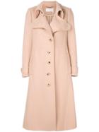 Chloé Asymmetric Long Coat - Nude & Neutrals