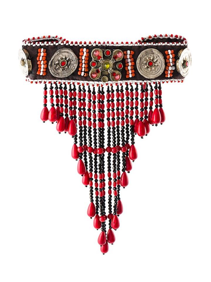Beaded Choker, Women's, Black, Night Market