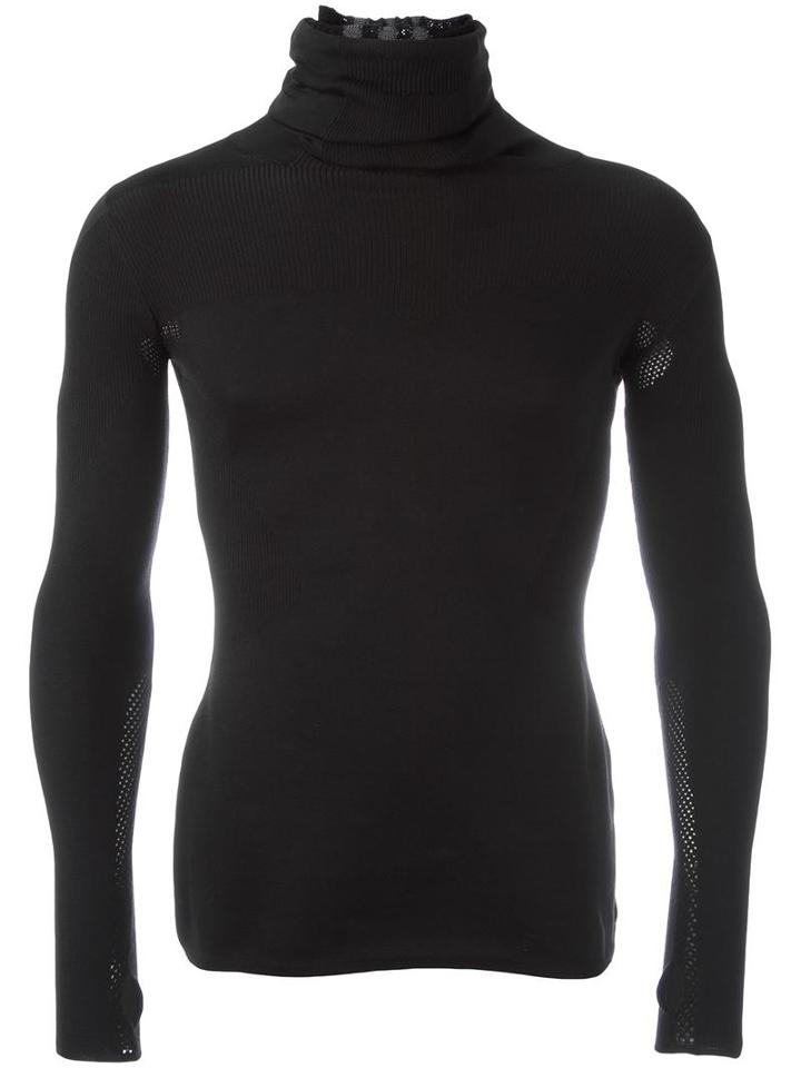 Y-3 Ribbed Turtleneck Jumper, Men's, Size: Medium, Black, Polyamide/polyester/wool/other Fibers