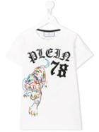 Philipp Plein Kids Dollar T-shirt, Boy's, Size: 8 Yrs, White
