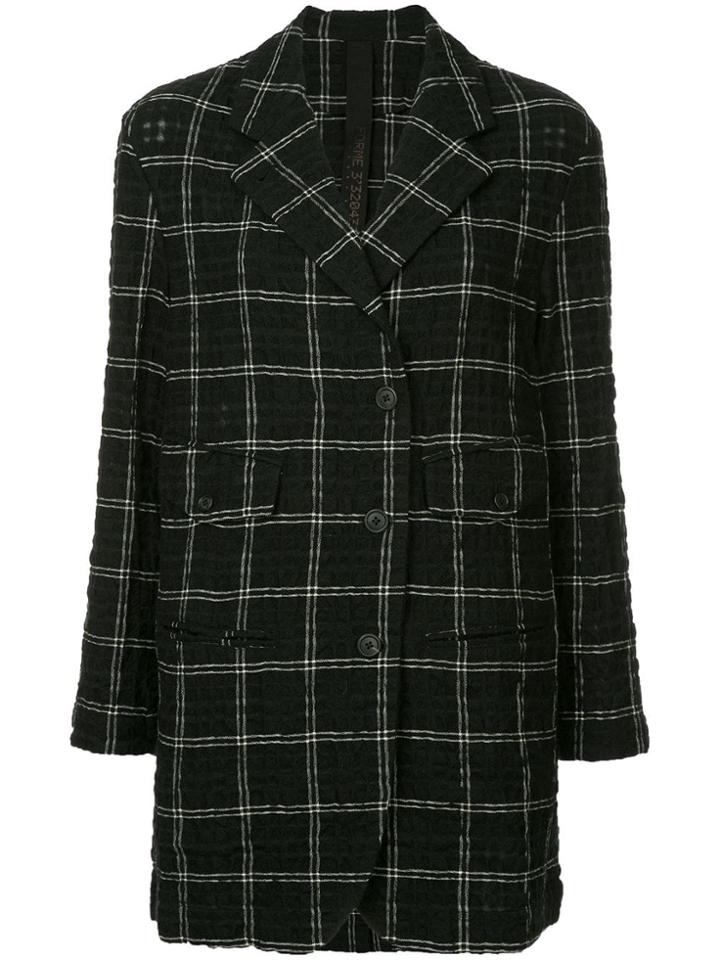 Forme D'expression Checked Blazer - Black