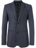 Emporio Armani Tweed Blazer, Men's, Size: 50, Grey, Silk/polyester/spandex/elastane/virgin Wool