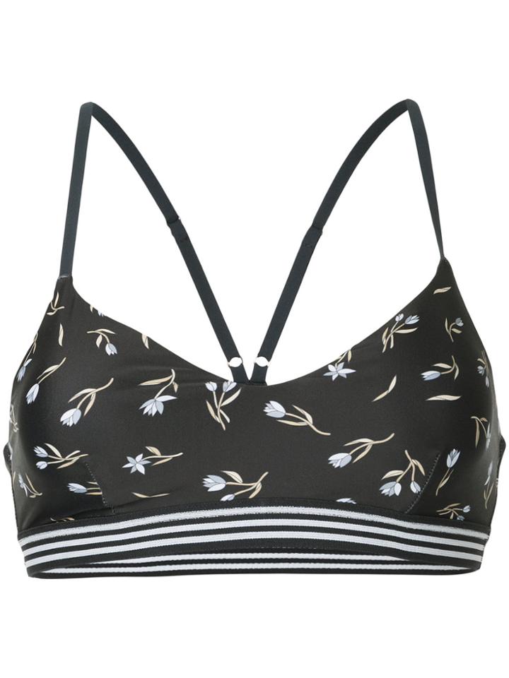 The Upside Floral-print Sports Bra - Blue