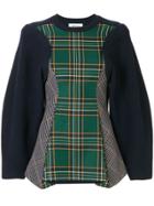Enföld Check Panel Top - Green
