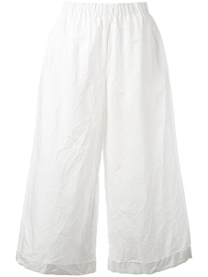 Daniela Gregis Flared Trousers, Women's, White, Cotton