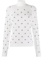 Fendi High Collar Pullover - White