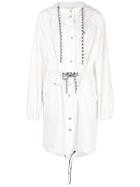 Proenza Schouler Pswl Crinkled Cotton Coat - White