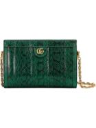 Gucci Ophidia Small Snakeskin Shoulder Bag - Green