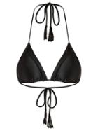 Martha Medeiros Triangle Bikini Top, Women's, Size: G, Black, Polyamide/spandex/elastane