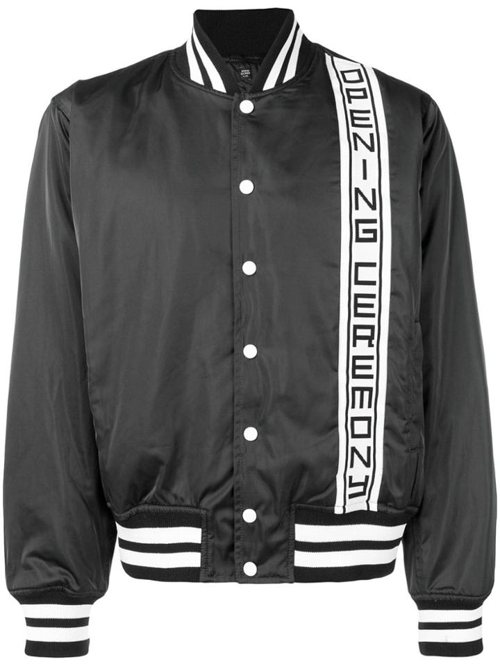Opening Ceremony Logo Stripe Bomber Jacket - Black