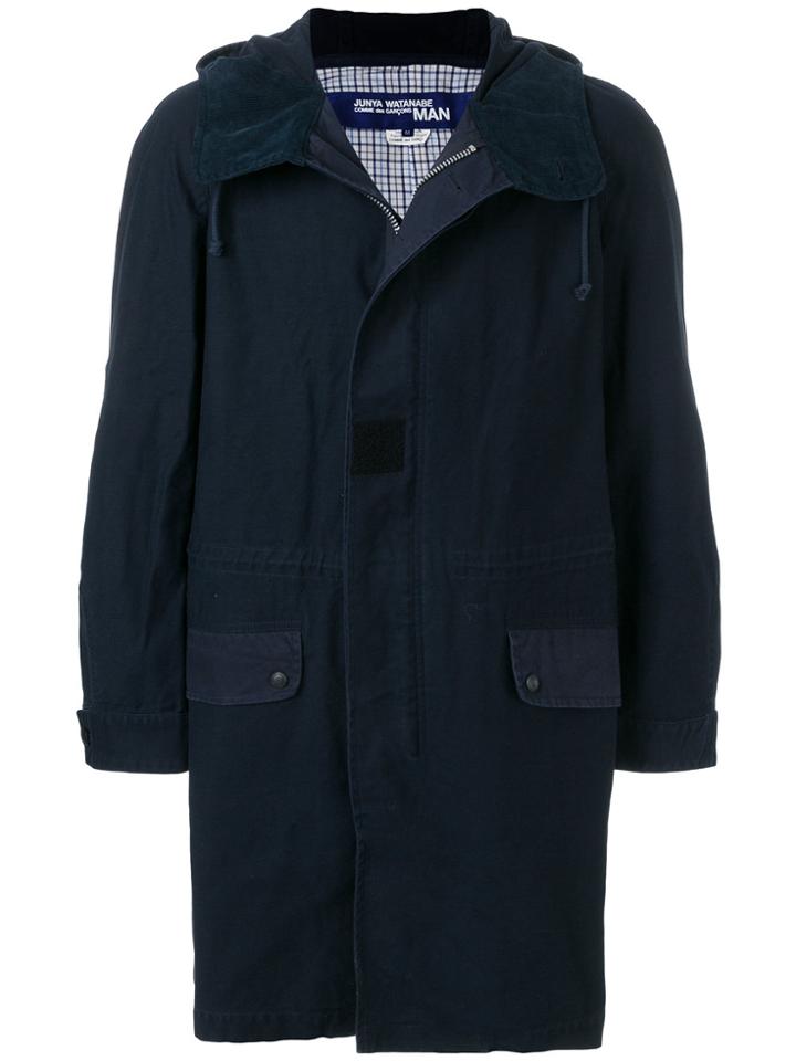Junya Watanabe Man Military Style Hooded Jacket - Blue