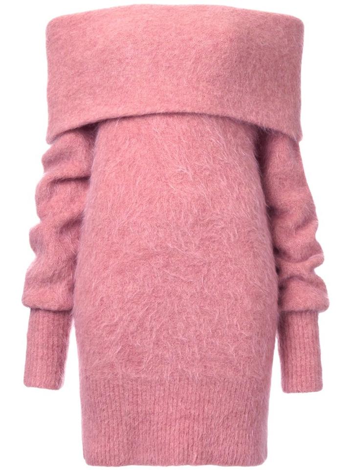 Irene Off Shoulder Jumper, Women's, Size: 36, Pink/purple, Nylon/polyurethane/mohair/wool