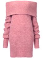Irene Off Shoulder Jumper, Women's, Size: 36, Pink/purple, Nylon/polyurethane/mohair/wool