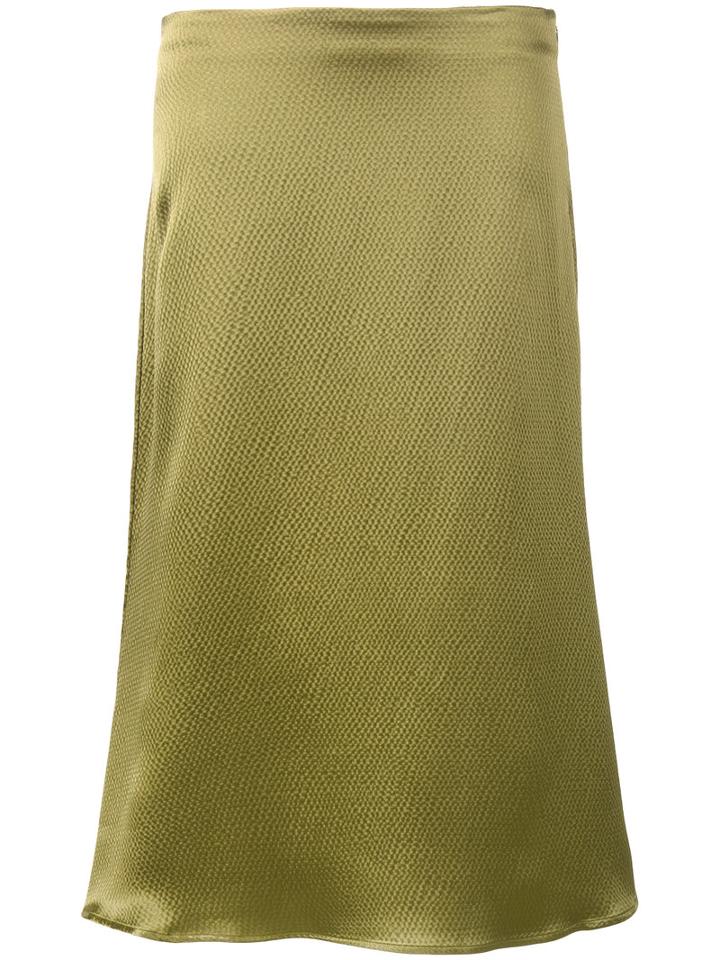 Simon Miller - Mayer Mid-length Skirt - Women - Silk - 0, Green, Silk
