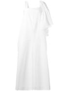 Msgm - Asymmetric Wide Leg Jumpsuit - Women - Cotton/polyester - 40, White, Cotton/polyester
