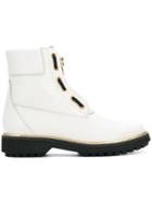 Geox Zipped Ankle Boots - White