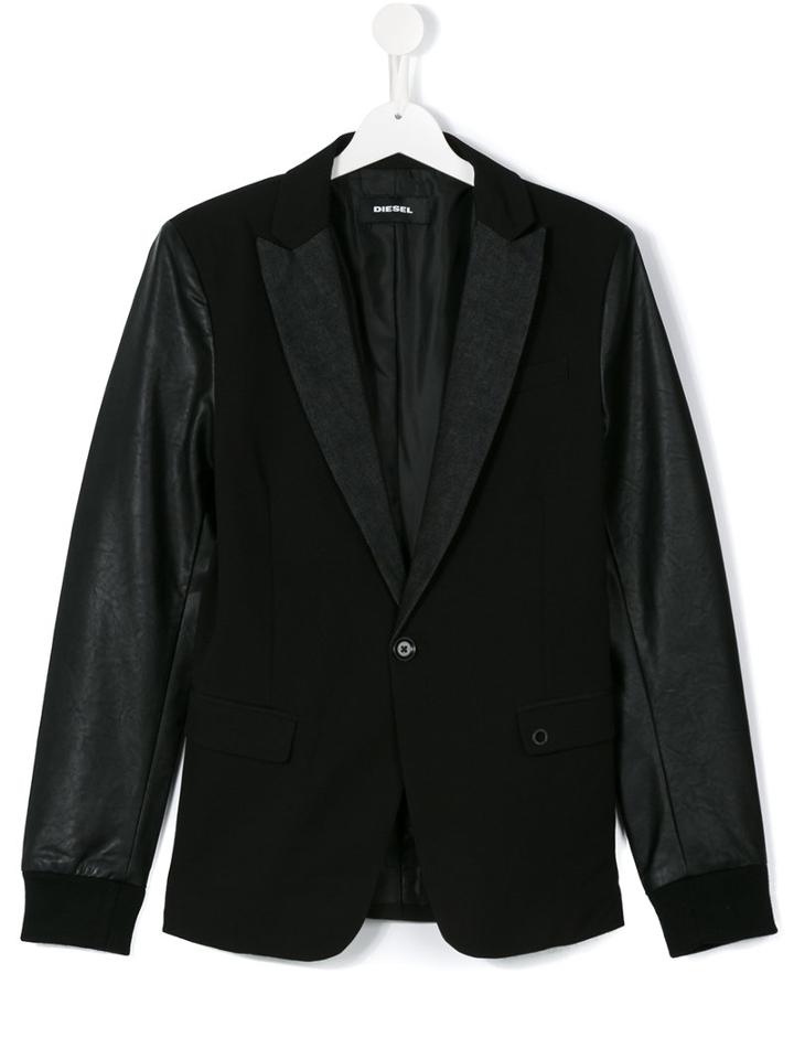 Diesel Kids Bomber Blazer Jacket, Boy's, Size: 14 Yrs, Black